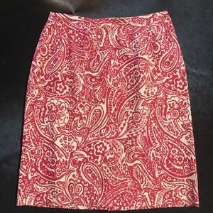 Ann Taylor silk blend roomy pencil skirt.